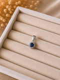 Høstkampanje Round Sapphire Pendant