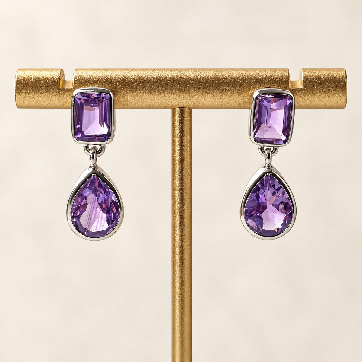 Violet Étoile – ametyst øredobber