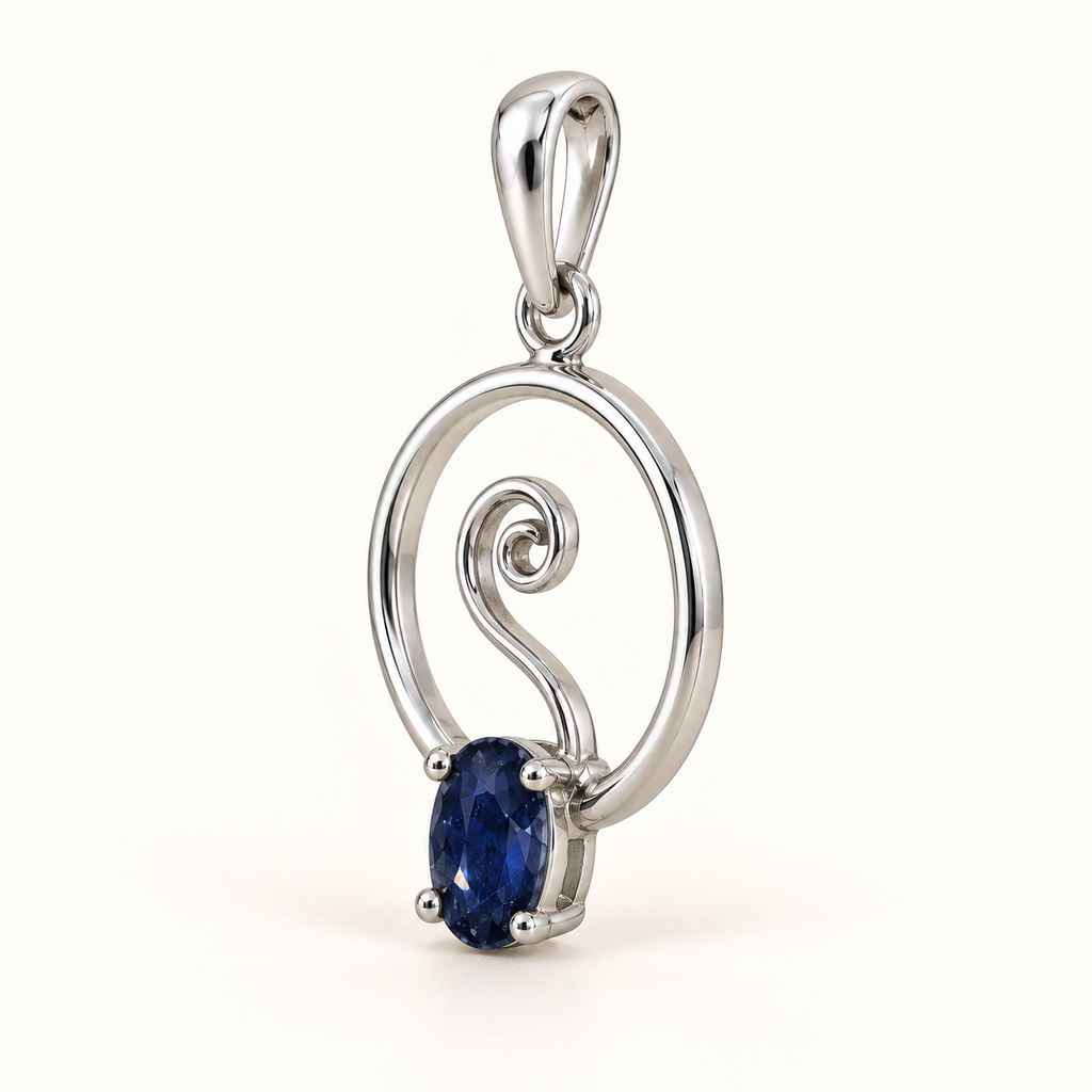 Blue Infinity – safiranheng i 925 sølv