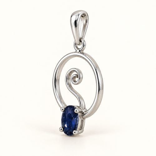 Blue Infinity – safiranheng i 925 sølv