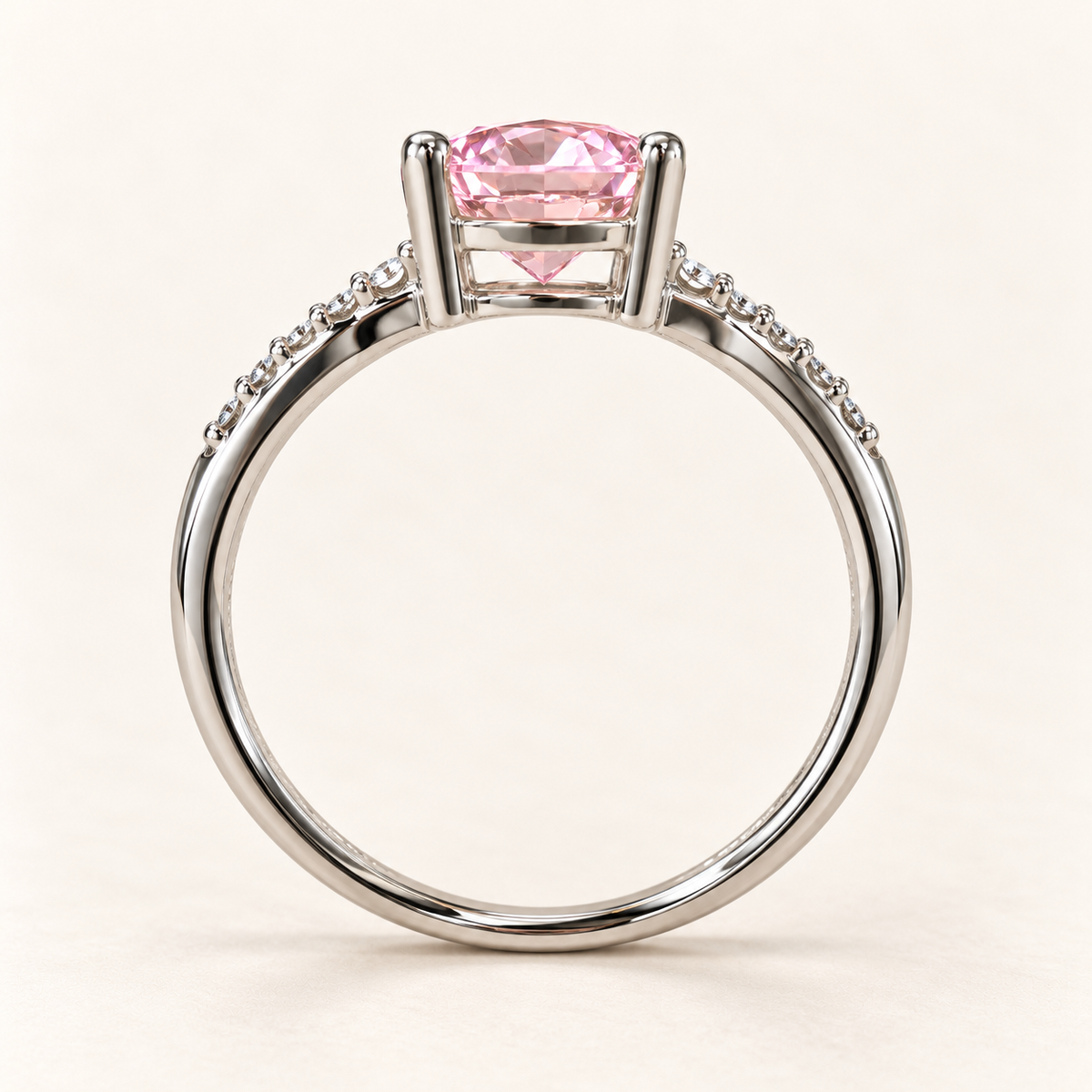 Blush Romance - rosa safirring på bestilling