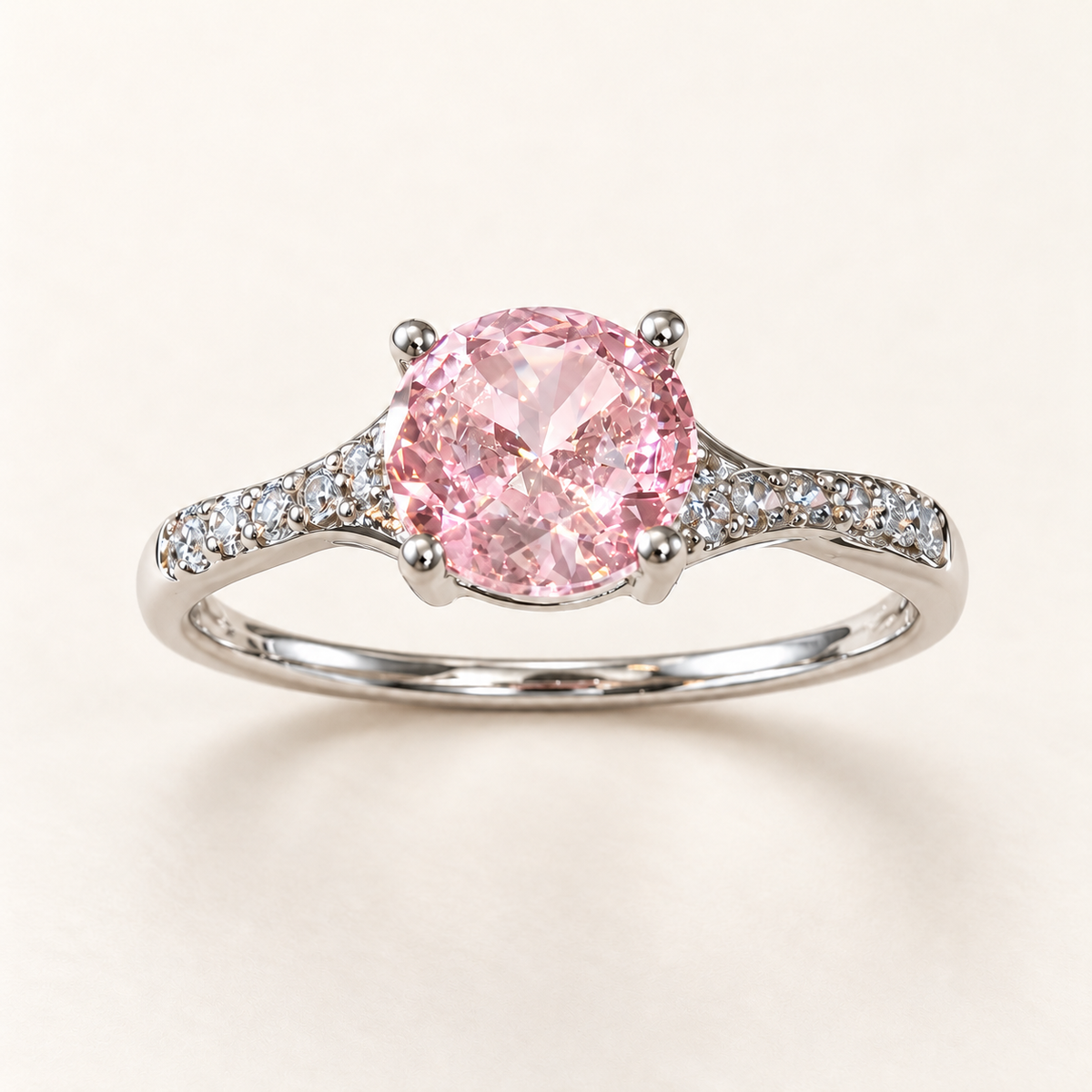 Blush Romance - rosa safirring på bestilling