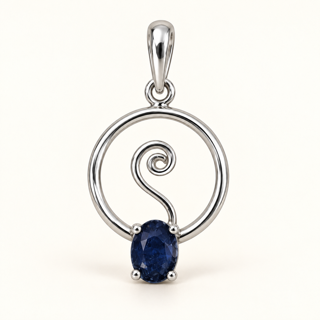 Blue Infinity – safiranheng i 925 sølv