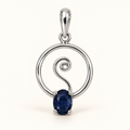 Blue Infinity – safiranheng i 925 sølv